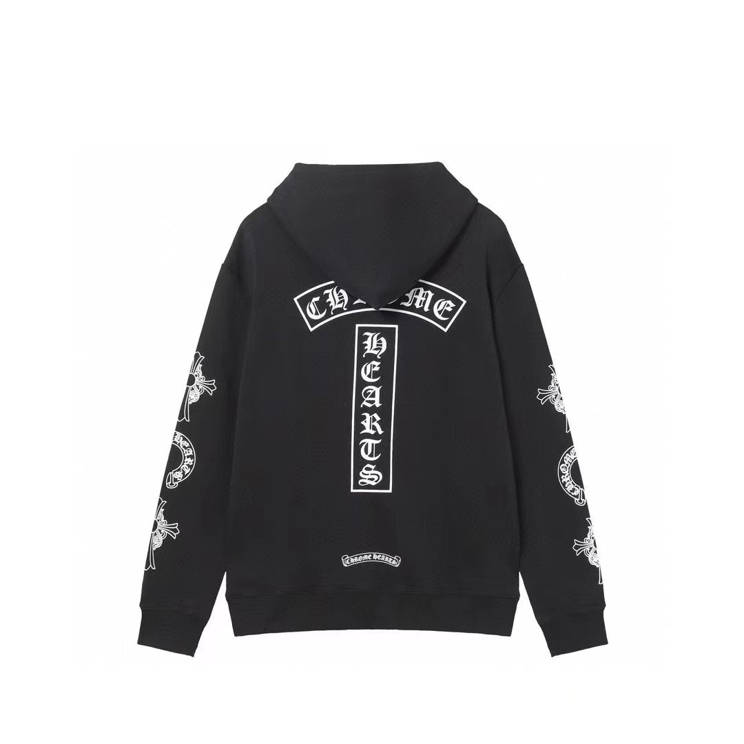 Chrome Hearts Hoodie - Black Street Style Embroidered Sweatshirt 851